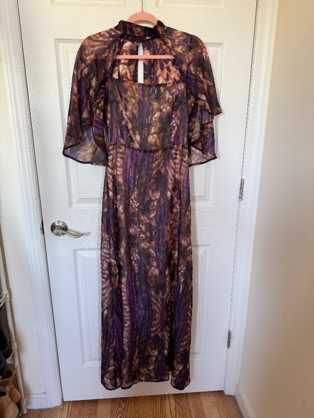 Laagam Renata Cape Maxi Dress Size S